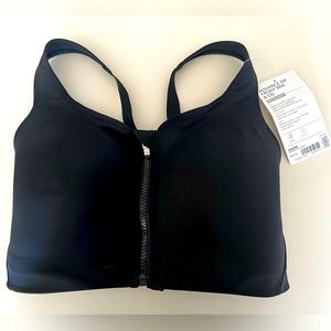 Athleta Advance Zip Front Bra B-DD. Size 32DD. New with tags.